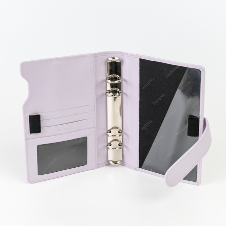 Ringbuch aus Leder WT-Format, pastell lila