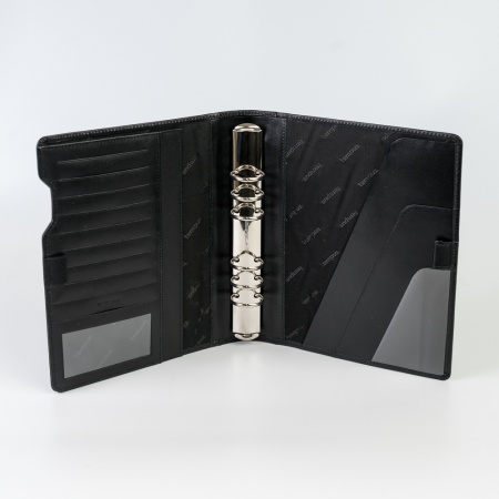 Ringbuch aus Leder A5, schwarz