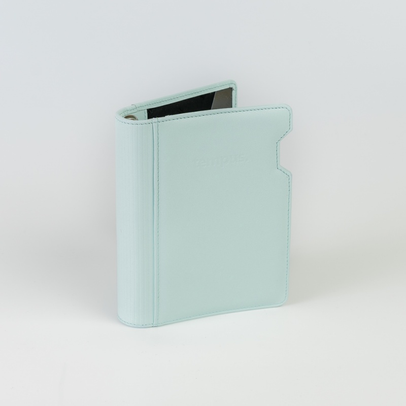 Ringbuch aus Leder WT-Format, pastell mint