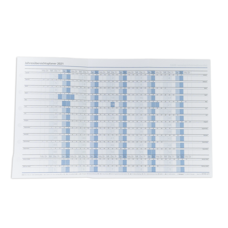 Jahresübersichtsplaner - Jahr 2025/2026, WT