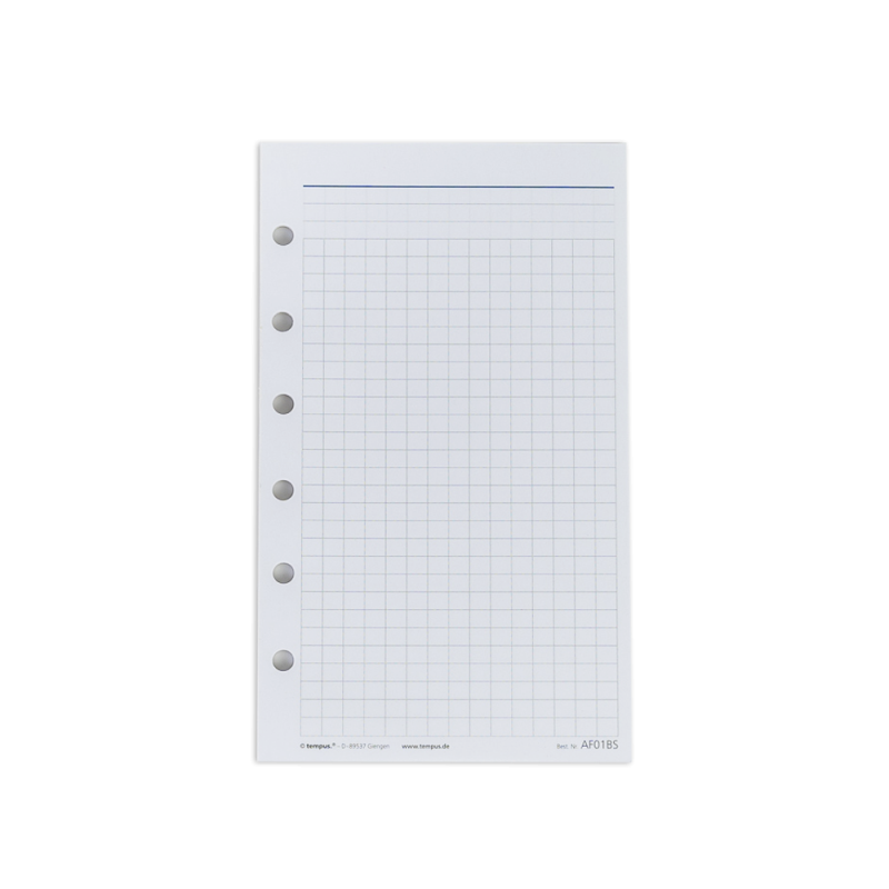 Notizpapier kariert, im Block links geleimt, WT
