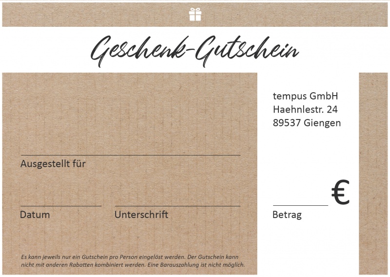 Geschenk-Gutschein 100 Euro